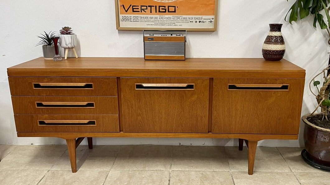 Original Retro Mid Century 1960s Teak Sideboard Credenza Media Unit