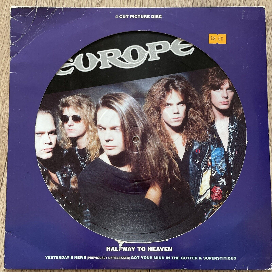 Europe Halfway To Heaven Ltd Ed. 12” Picture Disc Single Vinyl 657851 Rock EX/EX