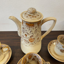 Load image into Gallery viewer, Mid Century Fosters Honeycomb Blonde Part Coffee Set Pot Cups Jug Etc