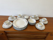 Load image into Gallery viewer, 32 Piece Newcor Copenhagen Dinner Service - Dinner Plates, Bowls, Cups, etc