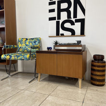 Load image into Gallery viewer, Small G Plan Teak Record Cabinet Small Sideboard On Tapered Wooden Legs