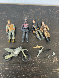 Job Lot Of Lanard Corps Chap Mei figures and accessories weapons bike