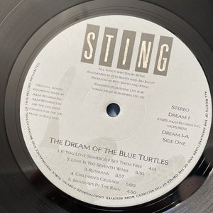 STING ‘Dream of the Blue Turtles’ 1985 Vinyl LP + Inner A5/B5 1st UK Press EX/EX