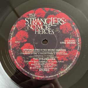 THE STRANGLERS NO MORE HEROES VINYL LP 1977 A-1U/B-1U Jonz UK 1ST PRESS EX/VG+