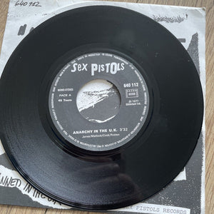 Sex Pistols - Anarchy In The UK 1977 Barclays France 7" Single P/S EA Code EX