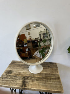 Mid Century 1960s Adjustable White Dressing Table Mirror With White Frame