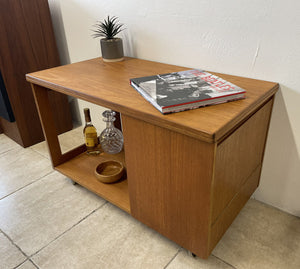 Mid Century McIntosh Tristor Metamorphic Teak Coffee Table Cocktail Trolley