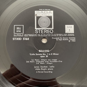 1964 1st UK STEREO STXID 5164 Janos Starker Brahms Cello Sonatas 1 & 2 EX/VG+