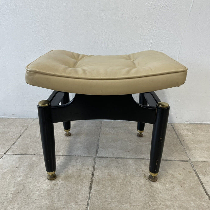 Mid Century G Plan Librenza Dressing Table Foot Stool In Real Leather