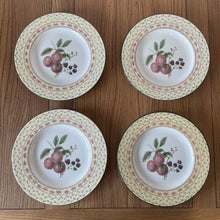 Load image into Gallery viewer, 4x Johnson Brothers Fruit Sampler Luncheon Plates Plums 9” Diameter