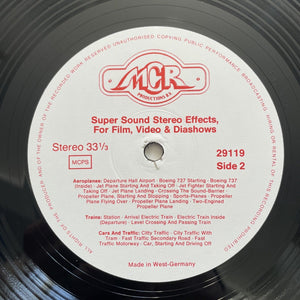 SUPER SOUND STEREO EFFECTS (Movies, Video, Dia-Shows) 2xLP Vinyl - NM/EX