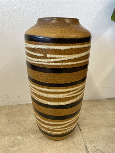 Mid Century Large West German Scheurich Keramik Pottery Floor Vase 45cm 517-45