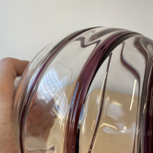 Load image into Gallery viewer, Murano Glass Vase With Textured Ribbon Swirl Ball 6.5” x 6.5&quot;
