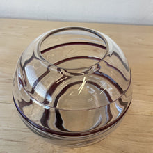 Load image into Gallery viewer, Murano Glass Vase With Textured Ribbon Swirl Ball 6.5” x 6.5&quot;