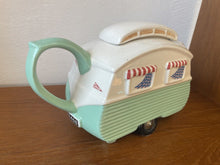 Load image into Gallery viewer, NEW The Teapottery Teapot Touring Caravan Green 2nd Quality Limited Edition