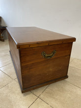 Load image into Gallery viewer, Large Victorian Camphor Wood Blanket Box Chest Trunk Coffee Table