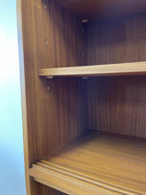 Load image into Gallery viewer, Mid Century Double Teak Glazed Bookcase Record Storage