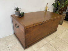 Load image into Gallery viewer, Large Victorian Camphor Wood Blanket Box Chest Trunk Coffee Table