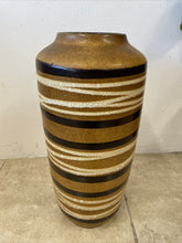 Load image into Gallery viewer, Mid Century Large West German Scheurich Keramik Pottery Floor Vase 45cm 517-45