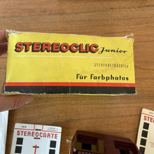 Load image into Gallery viewer, Vintage Boxed Stereoclic Junior Viewer with 3 Cards.