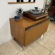 Load image into Gallery viewer, Small G Plan Teak Record Cabinet Small Sideboard On Tapered Wooden Legs