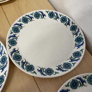 Set of 8x Retro 1960s Johnson Brothers Snowhite 9” Salad Luncheon Plates