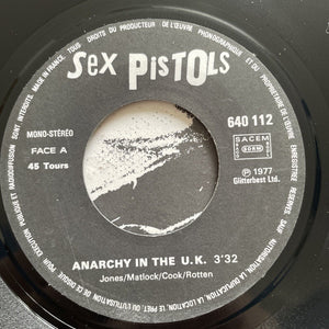 Sex Pistols - Anarchy In The UK 1977 Barclays France 7" Single P/S EA Code EX