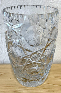 Vintage Stevens And Williams Royal Brierley Cut Crystal 8” Vase “Constellation”