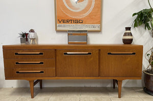 Original Retro Mid Century 1960s Teak Sideboard Credenza Media Unit