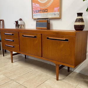 Original Retro Mid Century 1960s Teak Sideboard Credenza Media Unit