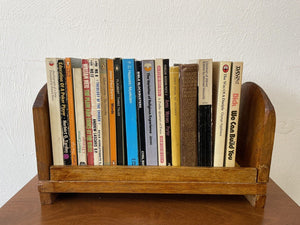 Small Vintage Oak Desktop Single Bookshelf