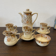 Load image into Gallery viewer, Mid Century Fosters Honeycomb Blonde Part Coffee Set Pot Cups Jug Etc