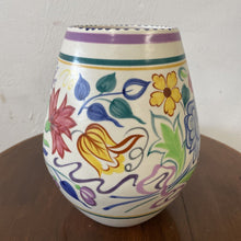 Load image into Gallery viewer, LARGE VINTAGE POOLE POTTERY FLORAL NO. 716 9&quot; VASE BN PATTERN