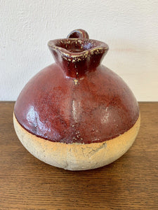 Beautiful Very Large Vintage Studio Art Pottery Earthenware Jug Red Glaze