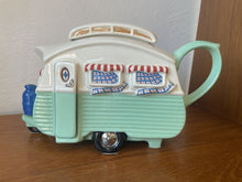 Load image into Gallery viewer, NEW The Teapottery Teapot Touring Caravan Green 2nd Quality Limited Edition