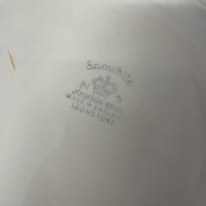 Set of 8x Retro 1960s Johnson Brothers Snowhite 9” Salad Luncheon Plates
