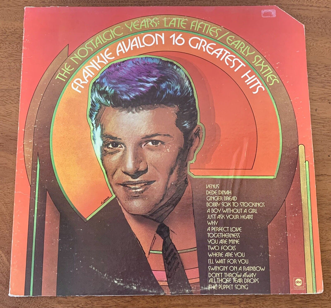 FRANKIE AVALON 16 GREATEST HITS - 1973 US RELEASE - VINYL, LP, COMPILATION