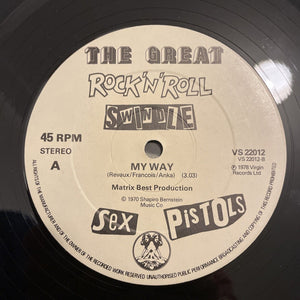 SEX PISTOLS 12" Single THE BIGGEST BLOW /MY WAY 1st UK PRESS EX+/EX- 1978
