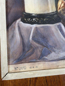 Small Original Antique Watercolour Still Life Painting Signed William Laird 1910