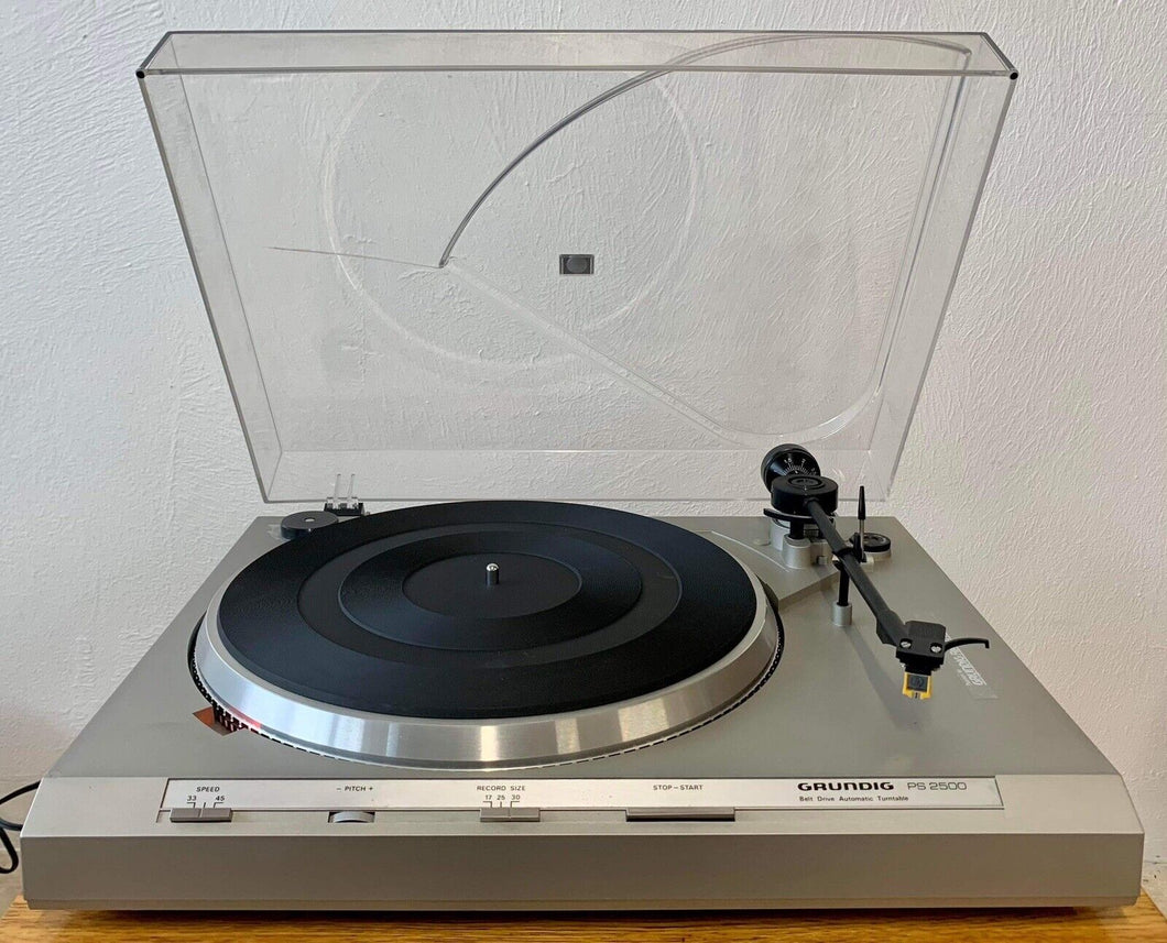 Grundig PS-2500 Turntable Automatic Belt Drive Turntable Audio Technica Cart 80s