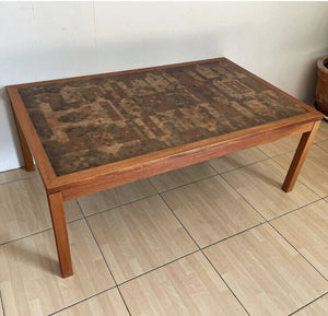 Large Brutalist Danish Coffee Table Rolf Middelboe & Gorm Lindum for Tranekaer