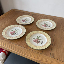 Load image into Gallery viewer, 4x Johnson Brothers Fruit Sampler Luncheon Plates Plums 9” Diameter