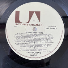 Load image into Gallery viewer, 20 Greatest Hits - Fats Domino 1976 United Artists Rock N Roll Vinyl LP NM/EX+