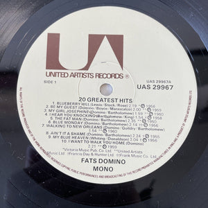 20 Greatest Hits - Fats Domino 1976 United Artists Rock N Roll Vinyl LP NM/EX+