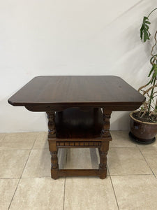 Large Solid Elm Monks Bench Armchair Throne Dining Table Jacobean Style