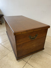 Load image into Gallery viewer, Large Victorian Camphor Wood Blanket Box Chest Trunk Coffee Table