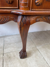 Load image into Gallery viewer, Solid Mahogany Reproduction Chippendale Style Breakfront Sideboard Claw And Ball