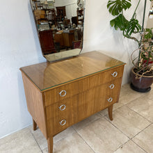 Load image into Gallery viewer, Vintage Retro Mid Century Dressing Table/Chest Of Drawers In Walnut - Wrighton.