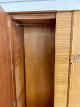 Load image into Gallery viewer, Vintage Mid Century Modern Double Wardrobe In French Walnut By Wrighton.