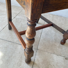 Load image into Gallery viewer, Pair Of Antique Arts And Crafts Oak Ladder Back Dining Chairs With Rush Seats.